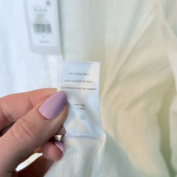 RAILS Nadia White Linen Tie-Front Button Down Mini Dress NWT - Medium - Picture 4 of 10